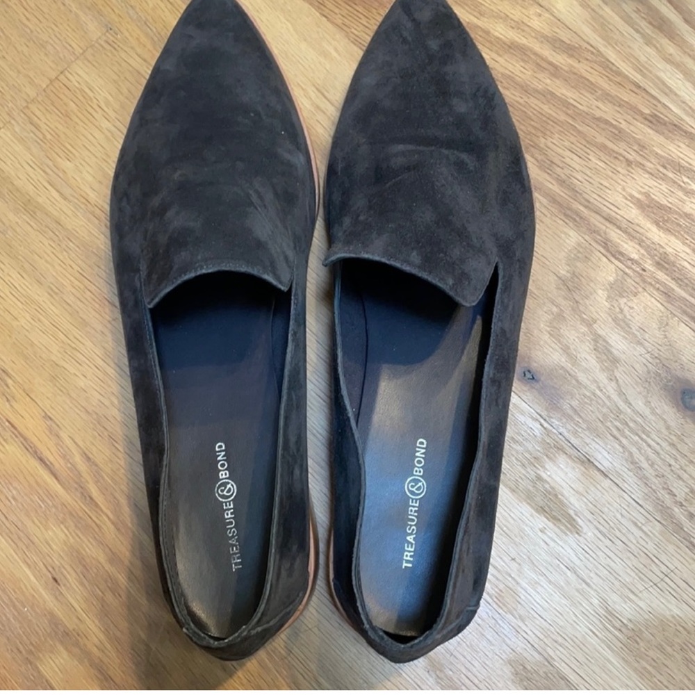 Treasure and Bond Kena Suede Loafer Charcoal